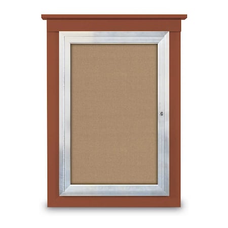 United Visual Products Single Door Enclosed Cathedral Letterboa UV1302CD-BRONZE-BLUE